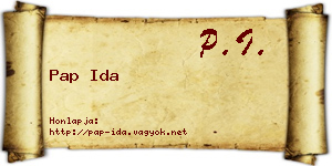Pap Ida névjegykártya
